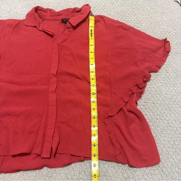 TOPSHOP Ruffle Sleeve Blouse - Picture 10 of 12